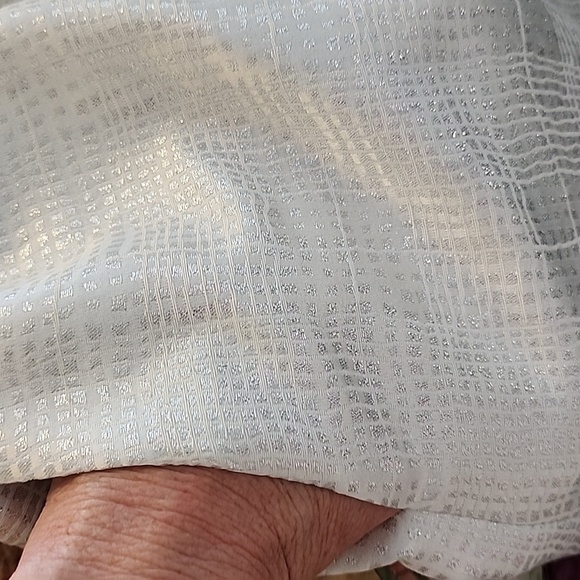 NEW Anthropologie Annie Griffin Silver Glen Plaid Metallic Skirt Circle Spin - Picture 7 of 11